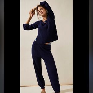 NWT Free People Justine Sweater Set in celestial indigo, perfect condition